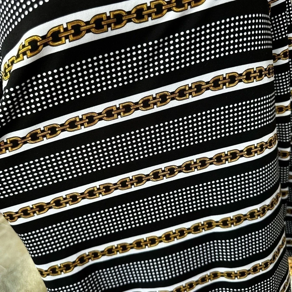 Michael by Michael Kors long sleeve shift dress long sleeve size L chain…​​​ - Picture 3 of 5